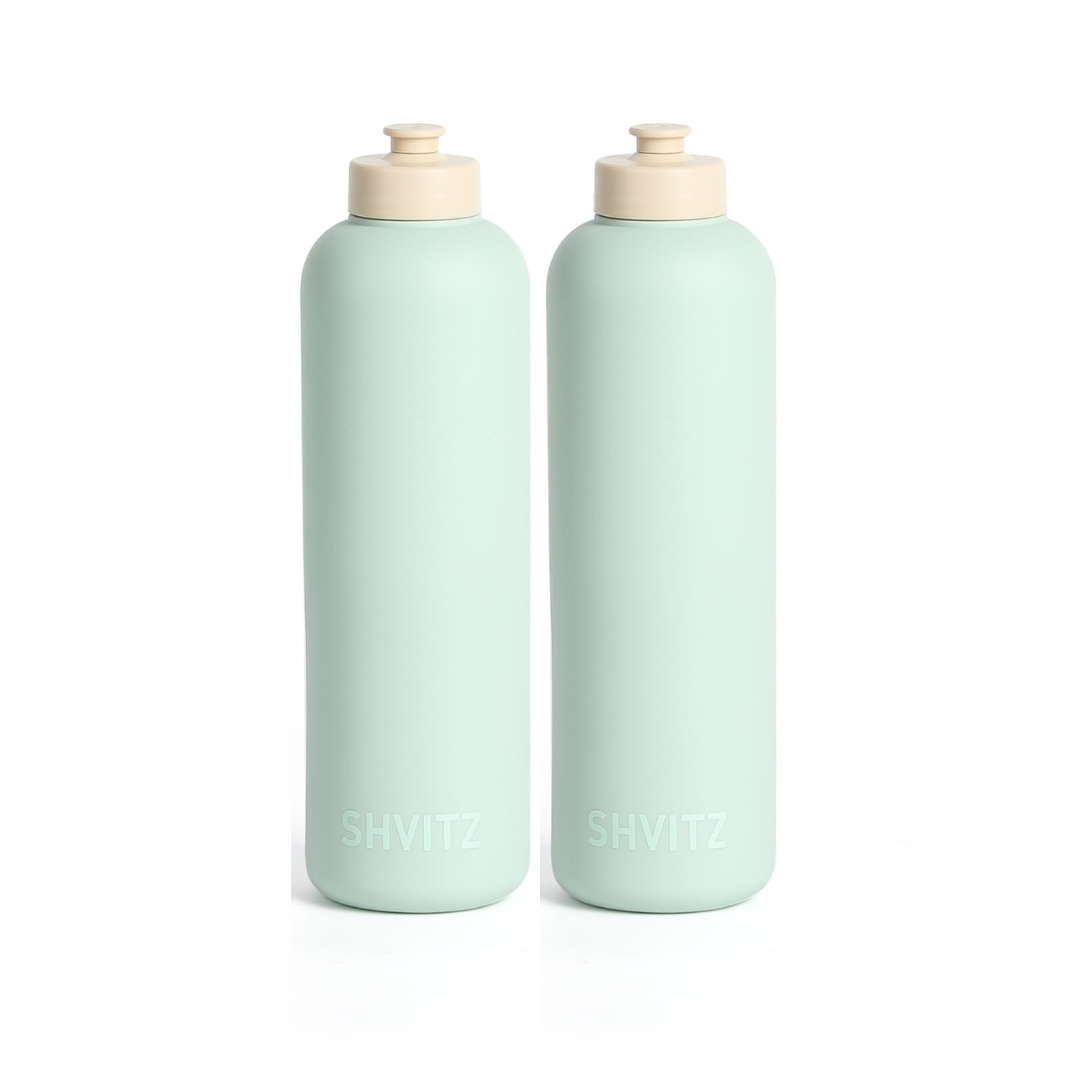 SHVITZ Sports Water Bottle | Seafoam | 2 Pack