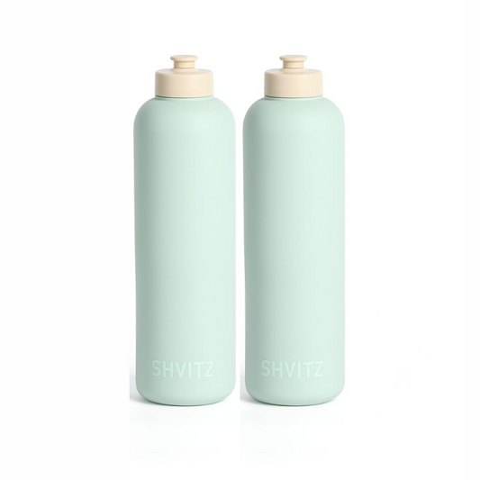 SHVITZ Sports Water Bottle | Seafoam | 2 Pack