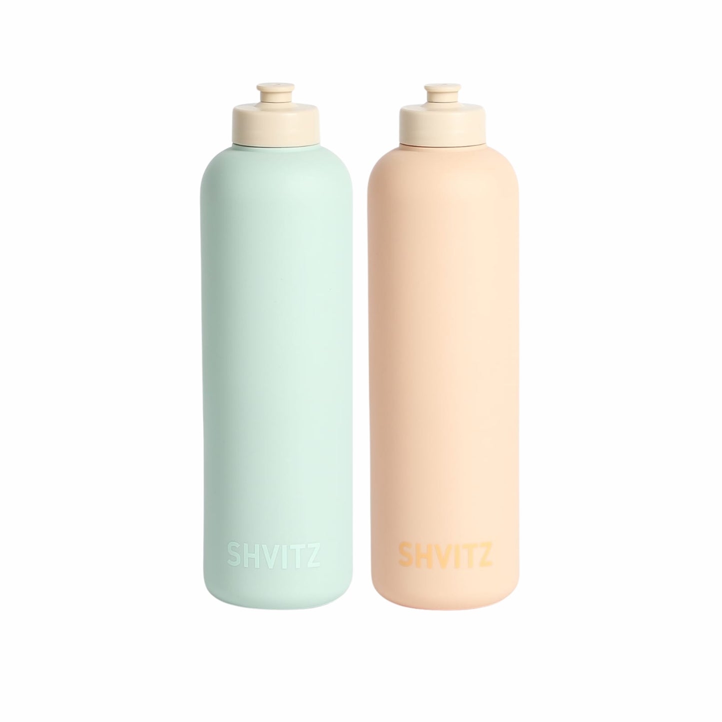 SHVITZ Sports Water Bottle | Seafoam + Blush | 2 Pack