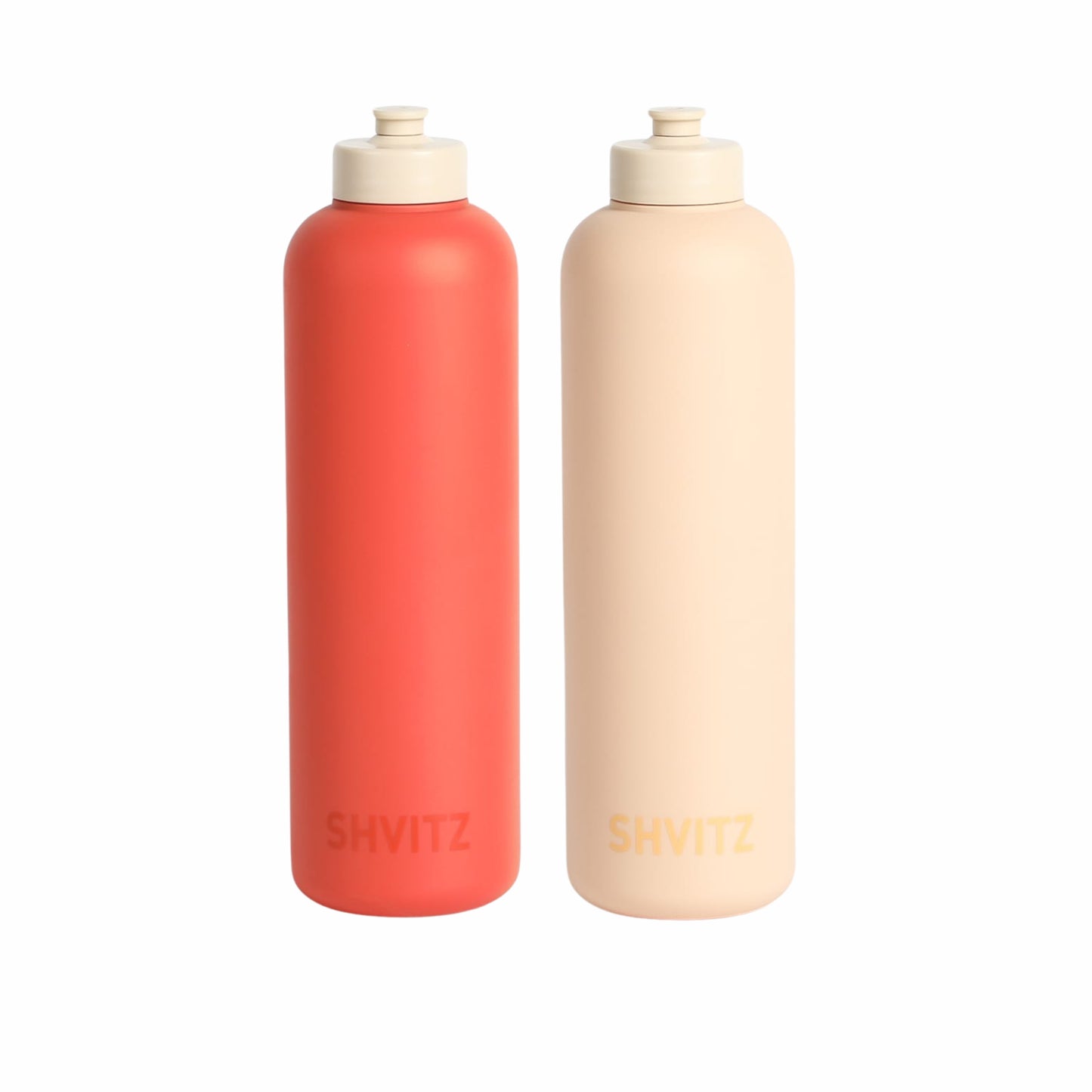 SHVITZ Sports Water Bottle | Terracotta + Blush | 2 Pack