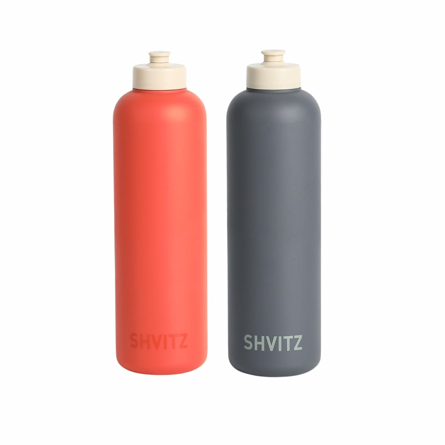 SHVITZ Sports Water Bottle | Terracotta + Carbon | 2 Pack