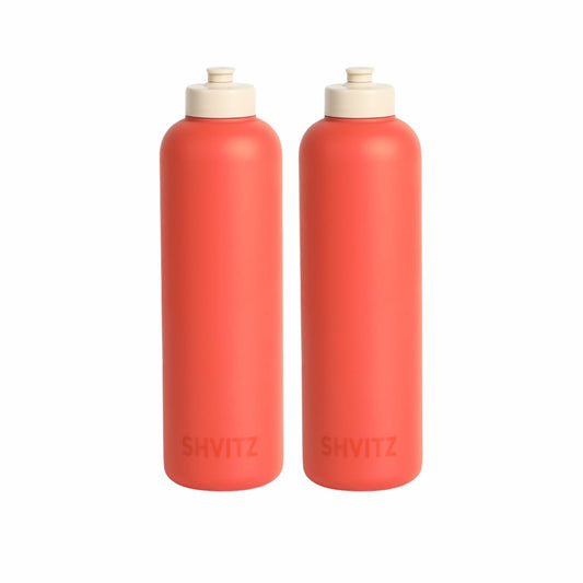 SHVITZ Sports Water Bottle | Terracotta | 2 Pack
